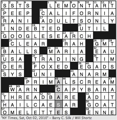 Find the latest crossword clues from New York Times Crosswords, LA Times Crosswords and many more ... We frequently update this page to help you solve all your favorite puzzles, like NYT, LA Times, Universal, Sun Two Speed, and more. 40 Answers: Rank Answer ... Fashion guru Gunn Crossword Clue. Fictional captain of the …